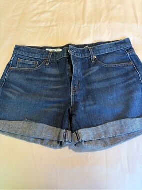 Gap 1969 Women's Dark Blue Rolled Hem Denim Shorts